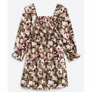 Katina blouson shirred dress